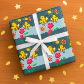 Bijen en Rozen bloementuin Cadeaupapier