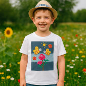 Bijen en Rozen bloementuin T-shirt