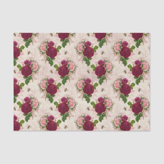 Bijen en Rozen Tissuepapier (Voorkant)