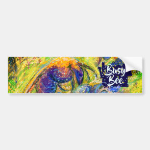 Bijen en vergeet-mij-nietjes Bloemen Bumpersticker