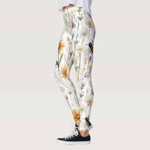 bijen en wilde bloemen, leggings