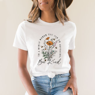 bijen en wilde bloemen t-shirt