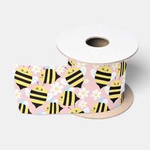Bijen en witte bloemen lint