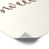 Bijen Floral Honeycomb Baby shower Welkom Poster (Hoek)