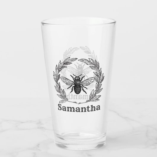  bijen  glas (Achterkant)