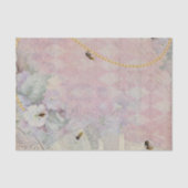 Bijen Gold Pearls  Floral Argyle Tissuepapier (Voorkant)