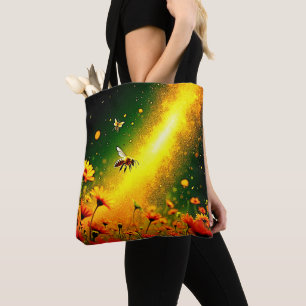 Bijen 'Golden Pollen Burst Joy Design Draagtas