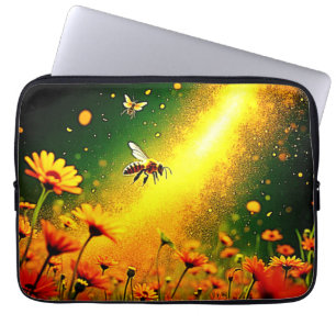 Bijen 'Golden Pollen Burst Joy Design Laptop Sleeve