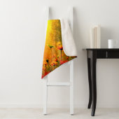 Bijen 'Golden Pollen Burst Joy Design Sherpa Deken (In situ)