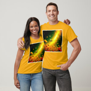 Bijen Gouden Stuifmeel Barst van Vreugde Ontwerp T-shirt