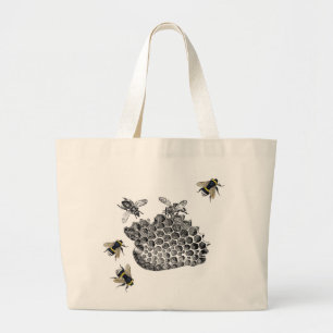 bijen grote tote bag