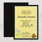 Bijen Happy Bumblebee Baby shower Kaart (Voorkant / Achterkant)