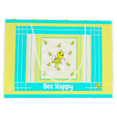 Bijen Happy Cadeau Gift Wrap Groot Cadeauzakje (Achterkant)