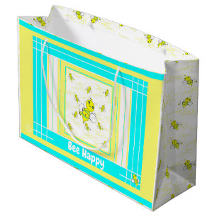 Bijen Happy Cadeau Gift Wrap Groot Cadeauzakje