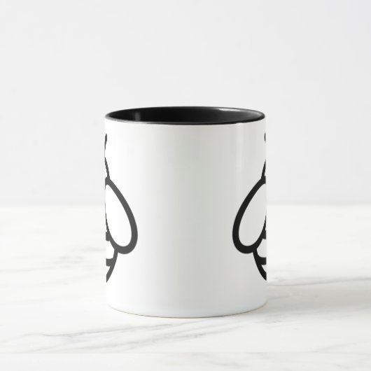 Bijen hommel honing bijen grafiek ontwerp afbeeldi mok (Midden)