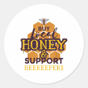 Bijen Honeycomb Milieubescherming Beetenhouder Ronde Sticker