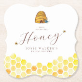 Bijen, Honeycomb Vrijgezellenfeest Kartonnen Onderzetters (Voorkant)