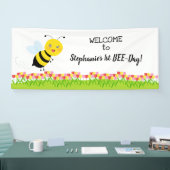 Bijen in de Tulip-tuin Spandoek (Beurs)