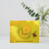 Bijen in de Zucchini-bloem Briefkaart (Staand voorkant)