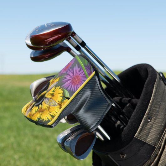 Bijen in een bloem golfheadcover (Insitu)