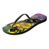 Bijen in een bloem teenslippers (Schuin)