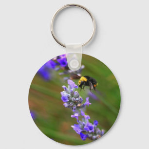 Bijen in Lavender Sleutelhanger