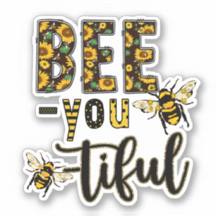Bijen jij Ti Ful Honeybees Zonnebloemen Sticker