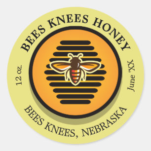 Bijen Knees Goldenrod Honey Jar Labels