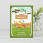 Bijen kopen een tuinfeest kaart (Staand voorkant)