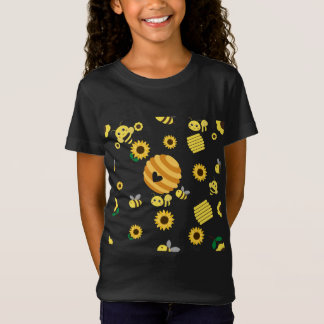 Bijen met bijenkasten en zonnebloemen t-shirt