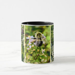 Bijen met bloemen mok. mok