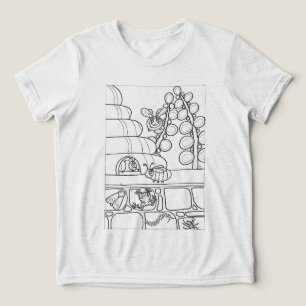 Bijen met een korf om te kleuren Tri-Blend shirt
