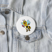 Bijen met ventilator ronde button 7,6 cm (In situ)