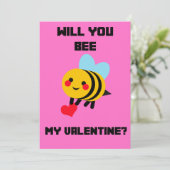 Bijen Mijn Valentijn Kaart (Staand voorkant)