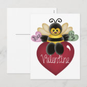 Bijen Mijn Valentijn Valentijnsdag Briefkaarten (Voorkant / Achterkant)