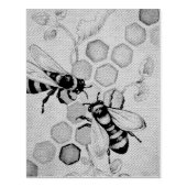 bijen nr. 5 Honeycomb Waterverf art. Rubberstempel (Afrduk)