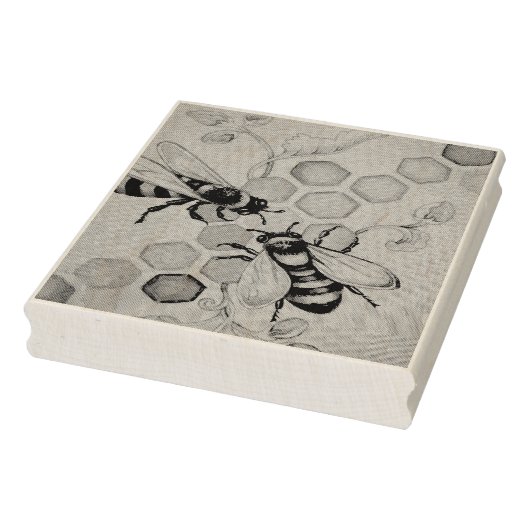 bijen nr. 5 Honeycomb Waterverf art. Rubberstempel (Stempel)