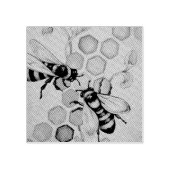 bijen nr. 5 Honeycomb Waterverf art. Rubberstempel (Afrduk)