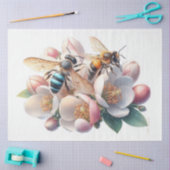 Bijen op Apple Blossom Decoupage Tissuepapier (Craft)