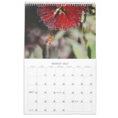 Bijen op de Bloemenkalender Kalender (Mar 2027)