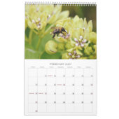 Bijen op de Bloemenkalender Kalender (Feb 2027)