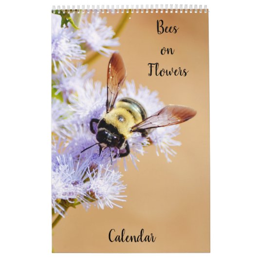 Bijen op de Bloemenkalender Kalender (Hoes)