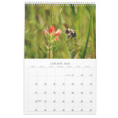 Bijen op de Bloemenkalender Kalender (Jan 2026)