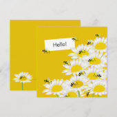 Bijen op de Kaart Ventilator - Gele achtergrond (Voorkant / Achterkant)