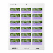 Bijen op de Lavender Summer Floral Etiket (Full Sheet)