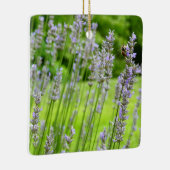 Bijen op de Lavender Summer Floral Keramisch Ornament (Rechts)