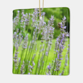 Bijen op de Lavender Summer Floral Keramisch Ornament (Links)
