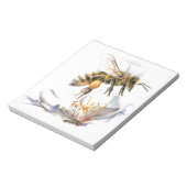 Bijen op een bloem notitieblok (Gedraaid)