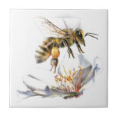 Bijen op een bloem tegeltje (Voorkant)