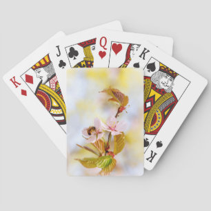 Bijen op een Cherry Flower Pokerkaarten